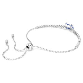 Swarovski Mátrix állítható karkötő áttetsző és kék kristállyal 5693412