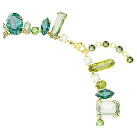 Swarovski Gema arany színű nyaklánc zöld kristályokkal 5657388