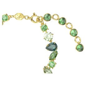 Swarovski Gema arany színű karkötő zöld kristályokkal 5652822