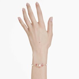 Swarovski Gema arany színű karkötő színes kristályokkal 5688488