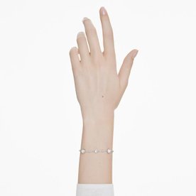 Swarovski Imber ezüst színű karkötő áttetsző kristályokkal 5696079