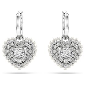 Swarovski Hyperbola ezüst színű szív fülbevaló 5684384
