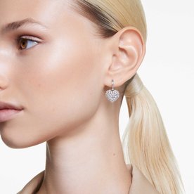 Swarovski Hyperbola ezüst színű szív fülbevaló 5684384