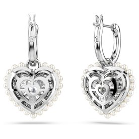 Swarovski Hyperbola ezüst színű szív fülbevaló 5684384