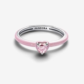 Pandora ékszer Rózsaszín chakra szív ezüst gyűrű 