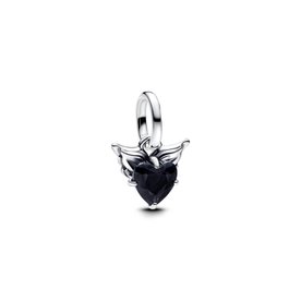 Pandora ékszer ME szárnyas fekete szív mini függő charm 793626C01