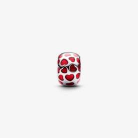 Pandora ékszer Ezüst klip piros szivekkel 793679C01