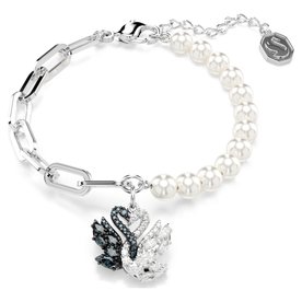 Swarovski  Fekete-fehér hattyús gyöngyös karkötő  5705720