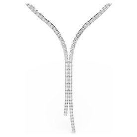 Swarovski Matrix Y ezüst színű nyaklánc 5707988