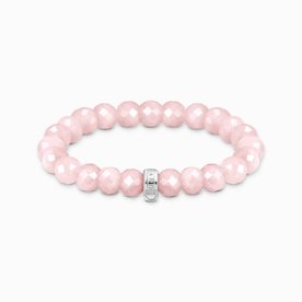 Thomas Sabo Rózsakvarc gumis karkötő charmtartóval 