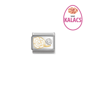 Nomination Fehér rózsa arany charm cirkóniával - 630302-07 Nomination Fehér rózsa arany charm cirkóniával - 630302-07