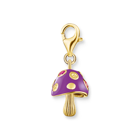 Thomas Sabo Aranyozott ezüst lila kalapos gomba charm 2211-471-7