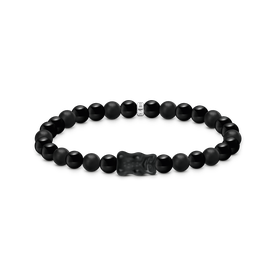 Thomas Sabo Obszidián gumis karkötő fekete Haribo gumi macival 