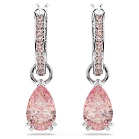 Swarovski Attract ezüst színű fülbevaló rózsaszín kristályokkal 5723566