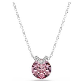 Swarovski Bella V ezüst színű nyaklánc rózsaszín cirkóniával 5724289
