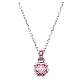 Swarovski Október sötét rózsaszín köves nyaklánc 5651791