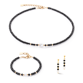 Coeur de Lion Mystic pearl arany-fekete nyaklánc 1131/10-1314