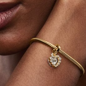Pandora ékszer Szikrázó szív dupla függő shine charm 763765C01