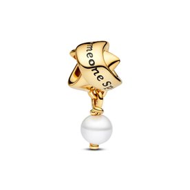 Pandora ékszer Shine szalag charm tenyésztett gyönggyel 763784C01
