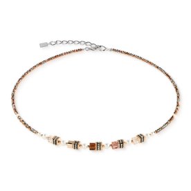 Coeur de Lion Mini cubes mocha mousse nyaklánc 4567/10-1100