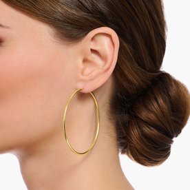 Thomas Sabo 18K arannyal bevont ezüst nagy karika fülbevaló CR729-413-39