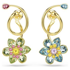 Swarovski  Idyllia arany színű fülbevaló kék és zöld kristállyal 5709025