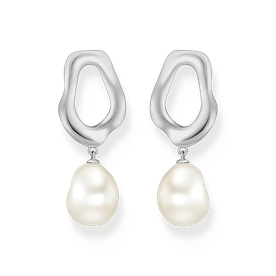 Thomas Sabo Aszimmetrikus bedugós ezüst fülbevaló tenyésztett gyönggyel H2322-082-14