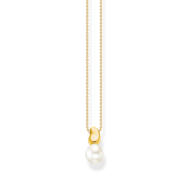 Thomas Sabo Aranyozott ezüst nyaklánc tenyésztett gyönggyel KE2318-430-14-L45v