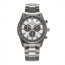 Roamer Helios Power titántokos solar ezüst férfi chronograph karóra 973981441520