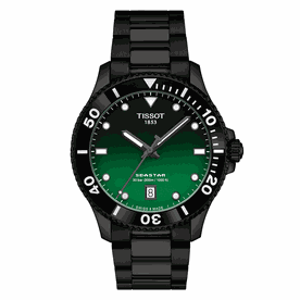 Tissot Seastar 1000 fekete zöld számlapos quartz karóra T1204103309100