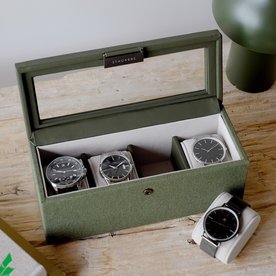 Stackers Zöld vászon 4 részes óradoboz 76406
