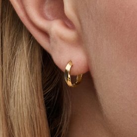 Pandora ékszer Csavart karika shine fülbevaló 263871C00