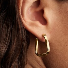 Pandora ékszer Csavart négyszög nagy shine fülbevaló 263876C00