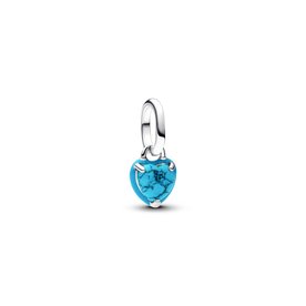 Pandora ékszer ME türkiz szív mini függő ezüst charm 793827C01