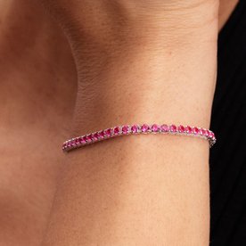 Pandora ékszer Szikrázó pink ezüst tenisz karkötő 