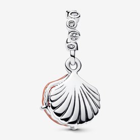 Pandora ékszer Korall színű shell kagyló függő ezüst charm 793821C01