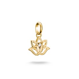 Thomas Sabo Aranyozott ezüst lótusz virág connect charm CC1204-414-14