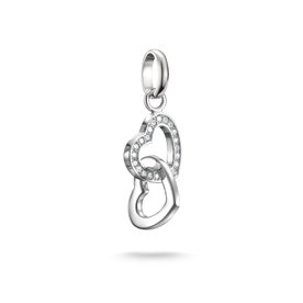 Thomas Sabo Dupla szív ezüst connect charm cirkóniával CC1201-051-14