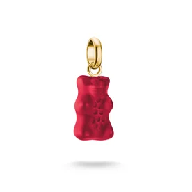 Thomas Sabo Aranyozott ezüst piros Haribo gumi maci connect charm CC1275-413-10
