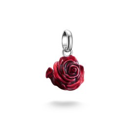 Thomas Sabo Piros rózsa ezüst connect charm CC1263-007-10