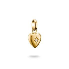Thomas Sabo Aranyozott szív vésett csillaggal connect charm CC1234-414-14