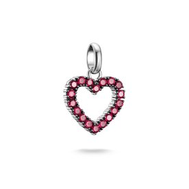 Thomas Sabo Kivágott piros szív ezüst connect charm CC1237-639-10