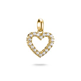 Thomas Sabo Kivágott szív aranyozott ezüst connect charm CC1237-414-14