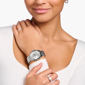 Thomas Sabo Ezüst színű női óra cirkónia virágokkal WA0380-201-201-33