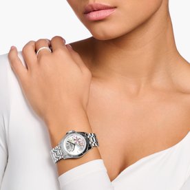 Thomas Sabo Ezüst színű női óra színes cirkónia virágokkal WA0381-201-201-33