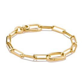 Thomas Sabo Hosszúkás szemű aranyozott ezüst karkötő nyitható szemmel 