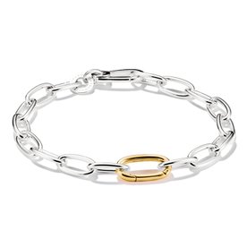 Thomas Sabo Ovális szemű ezüst karkötő aranyozott nyitható szemmel 