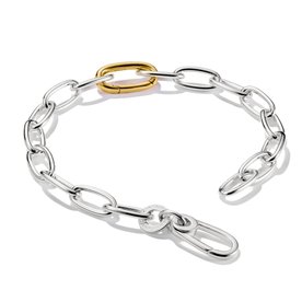 Thomas Sabo Ovális szemű ezüst karkötő aranyozott nyitható szemmel 