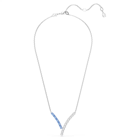 Swarovski Matrix ezüst színű nyaklánc kék kristállyal 5732265