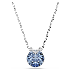 Swarovski Bella ezüst színű nyaklánc kék kristállyal 5734232